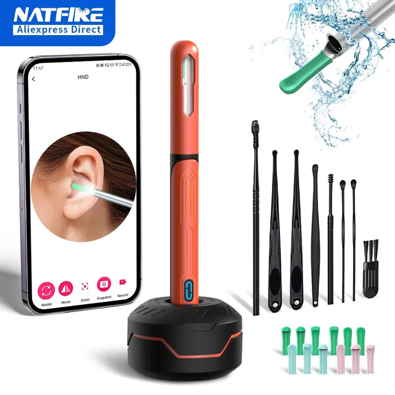 Ear Cleaner with camera Set Ear Sticks Otoscope USB C Charging Endoscope Wax Removal Tool