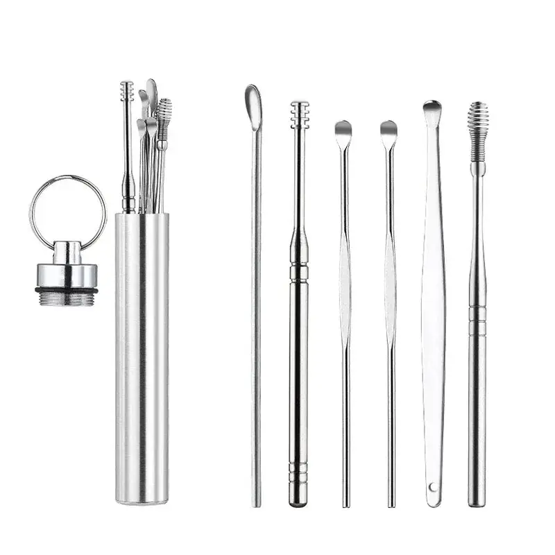 New 7Pcs Ear Wax Remover Cleaning Kit Pickers Pick Wax Cleaner