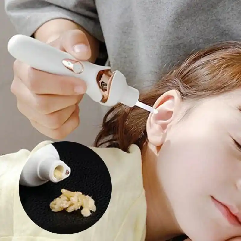 Electric Luminous Earpick For Kids&Adult USB Rechargeable Vibration Painless Vacuum Ear Pick
