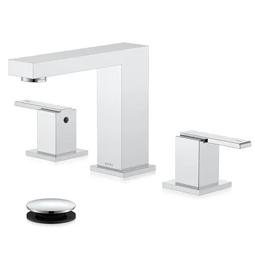 Chrome Widespread Bathroom Faucet 2 Handle Bathroom Sink Faucet 3 Hole