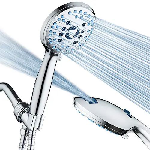 High Pressure 8-mode Handheld Shower Head - Anti-clog Nozzles, Built-in Power Wash to Clean Tub