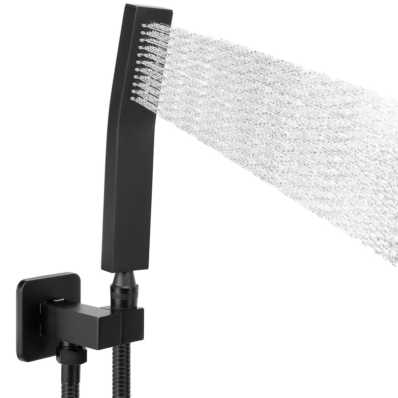 Brass Hand Held Shower Head, Luxury High Pressure Showerhead Kit with Wall Connector and Hose Set