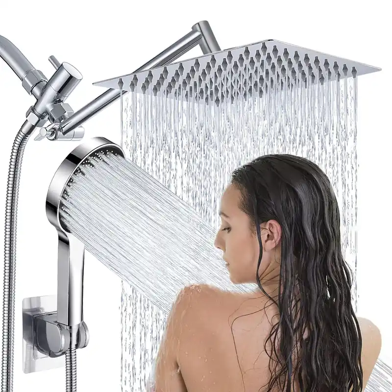 Shower Head,8”Rain Shower Head with Handheld Spray Combo with 11‘‘ Angle