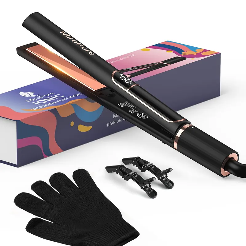 Hair Straightener, 1 Inch Titanium Plates Hair Straightener