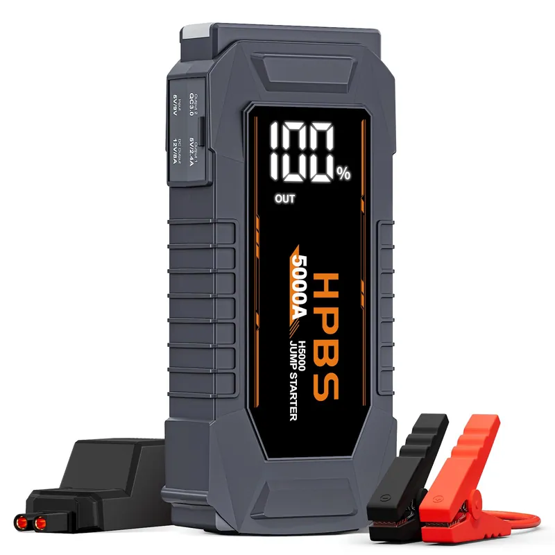 HPBS Car Jump Starter - 5000A Peak Jump Starter Battery Pack with 3.0" LCD Display
