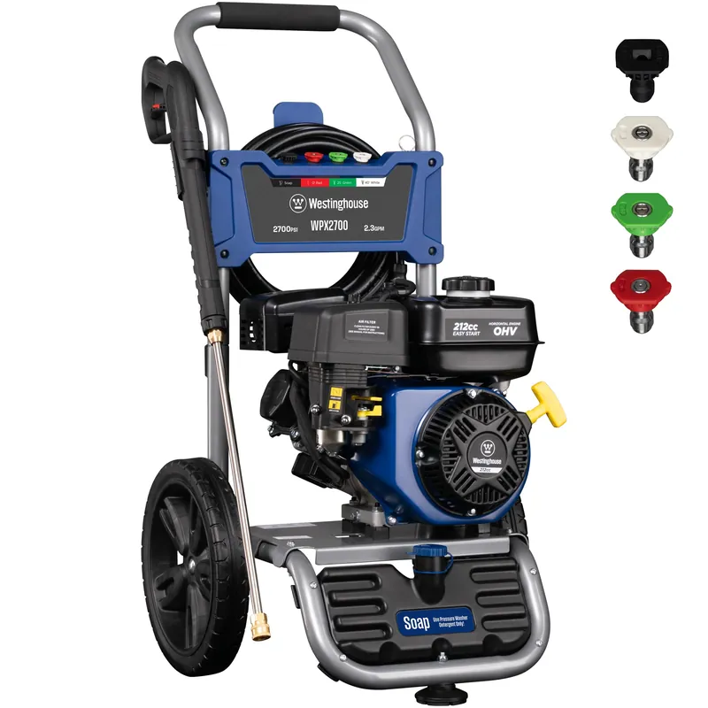 Westinghouse WPX2700 Gas Pressure Washer, 2700 PSI and 2.3 Max GPM, Onboard Soap Tank, Spray Gun and Wand