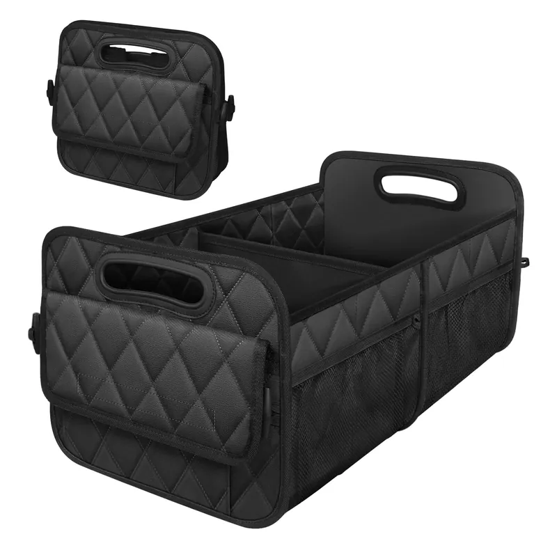 Deosk Car Trunk Organizer for SUV, Car Organizers and Storage with 6 Pocket Trunk Organizer, Black