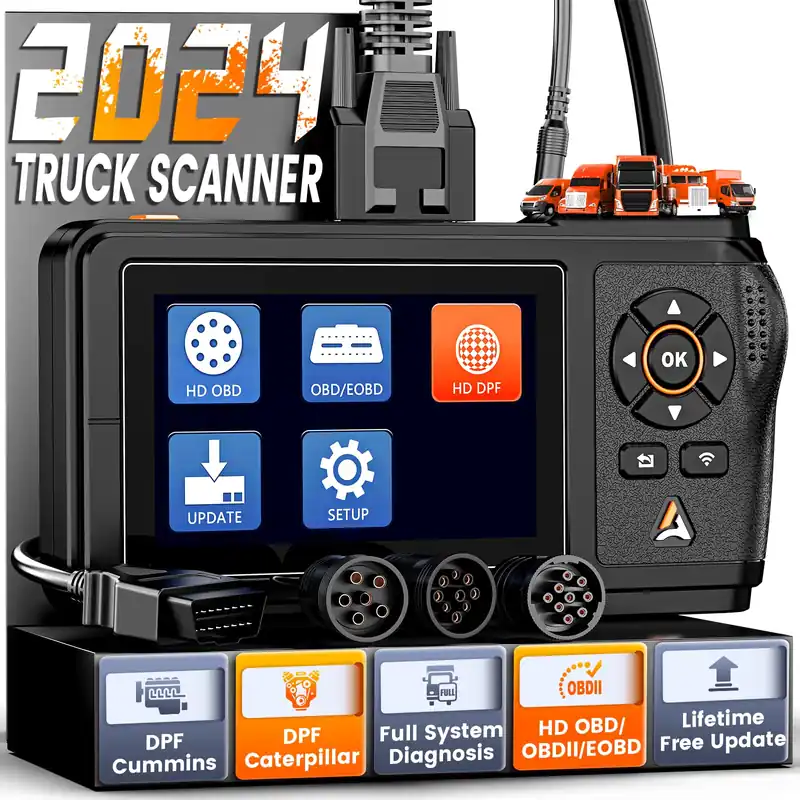 ANCEL HD430 Heavy Duty Truck Scanner, DPF Reset & Forced Regeneration for Cunmmins & Caterpillar Engine,