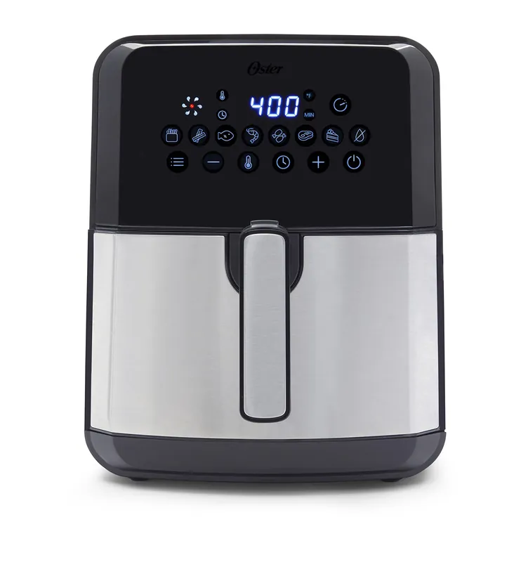Oster DiamondForce Nonstick XL 5 Quart Digital Air Fryer, 8 Functions with Digital Touchscreen Stainless Steel
