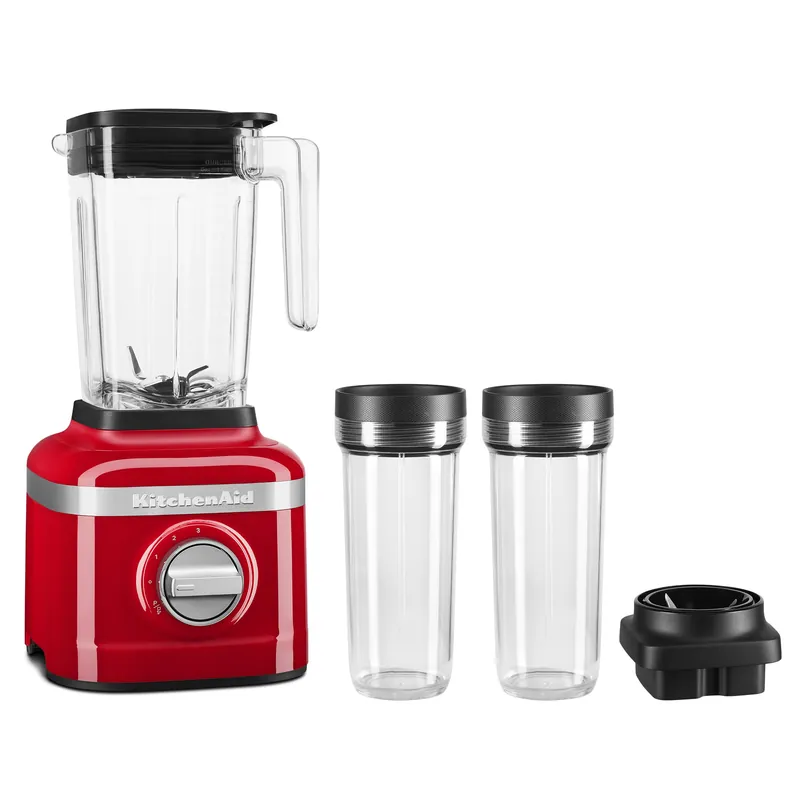 3 Speed Ice Crushing Blender with 2 Personal Blender Jars - KSB1332Y,Passion Red, 48 oz