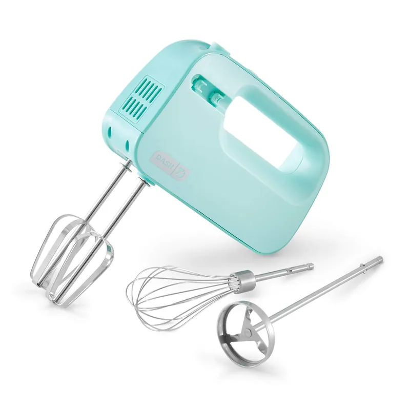 Compact Electric Hand Mixer + Whisk and Milkshake Attachment for Whipping, Mixing Cookies, etc