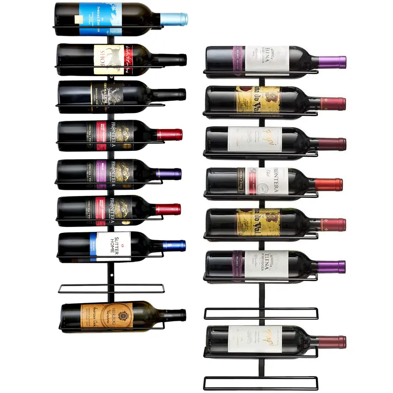 18 Level Wine Rack Wall Mounted for Wine Bottles, Liquor, Champagne for Home Bar