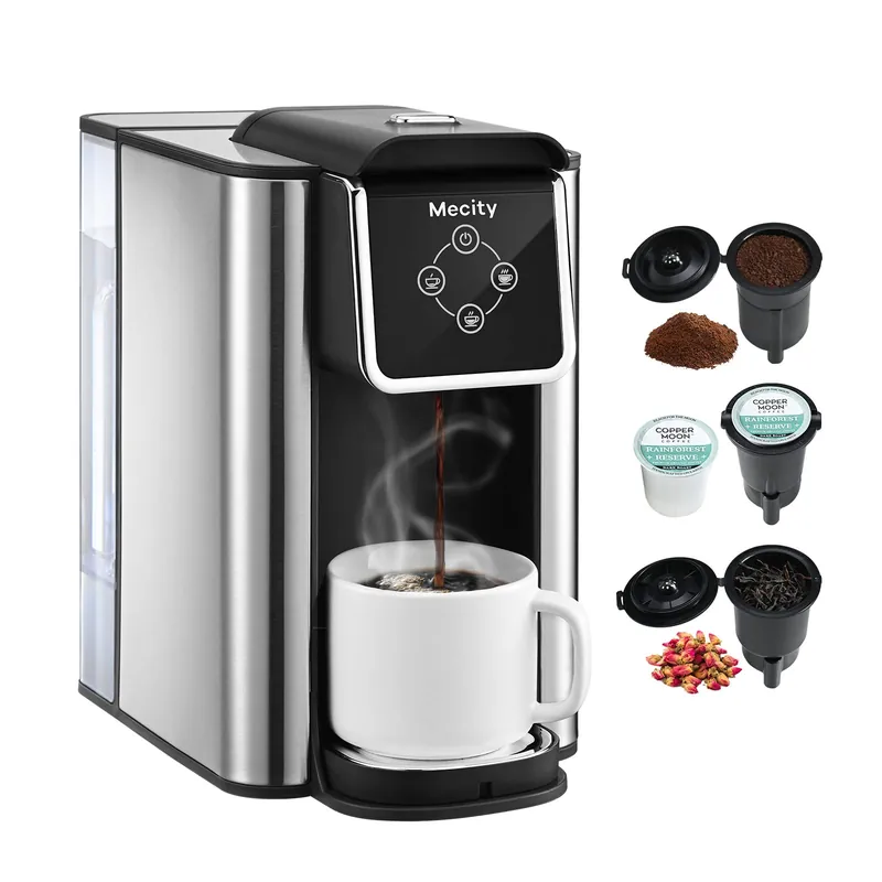 3 in 1 Single Serve Coffee Machine, Compatible 6,8,10 Oz Cup, Removable 50 Oz Water Reservoir, 120V 1150W