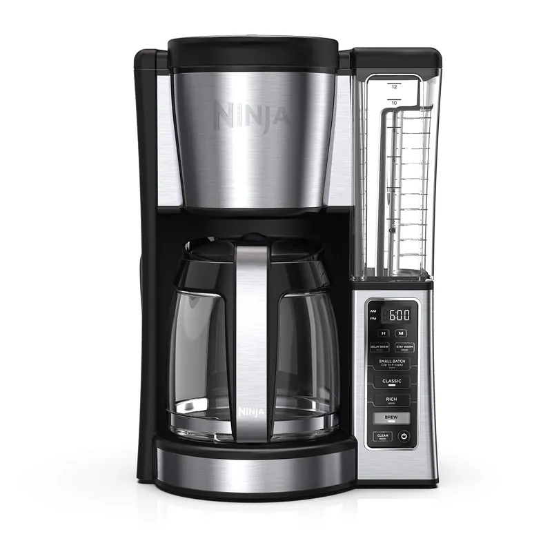 12-Cup Programmable Coffee Brewer, 2 Brew Styles, Adjustable Warm Plate, 60oz Water Reservoir, Delay Brew - Black/Stainless Steel