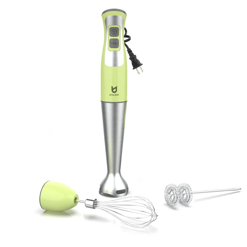 3-in-1 8-Speed Stick Blender with Milk Frother, Egg Whisk - Green