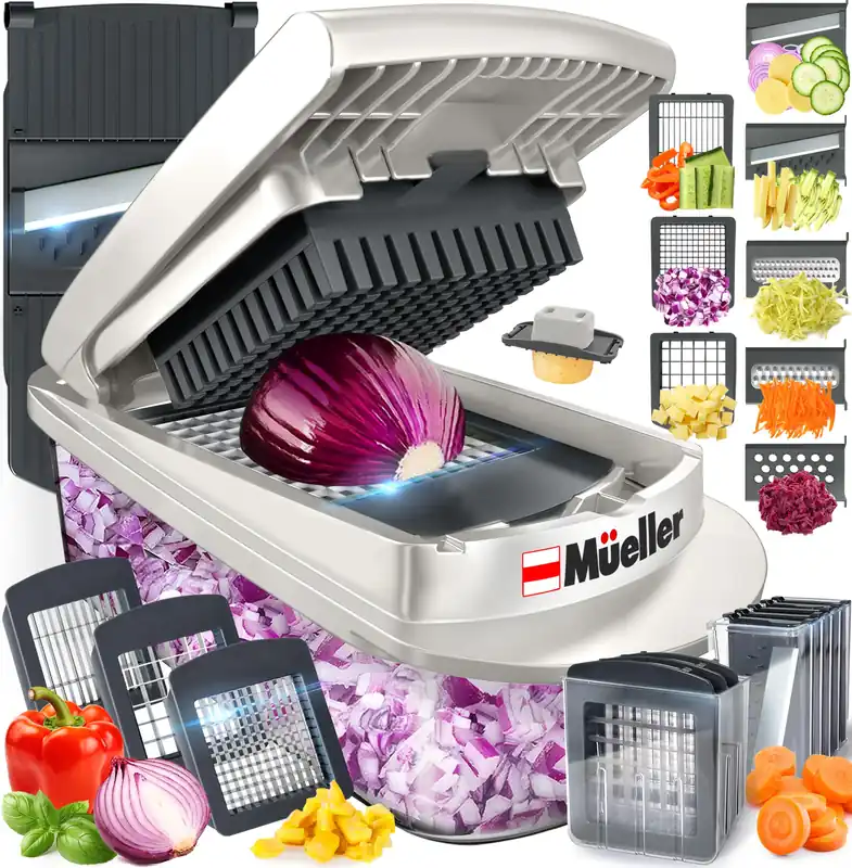 Pro-Series 10-in-1, 8 Blade Vegetable Chopper, Onion Mincer, Cutter, Dicer, Egg Slicer with Container