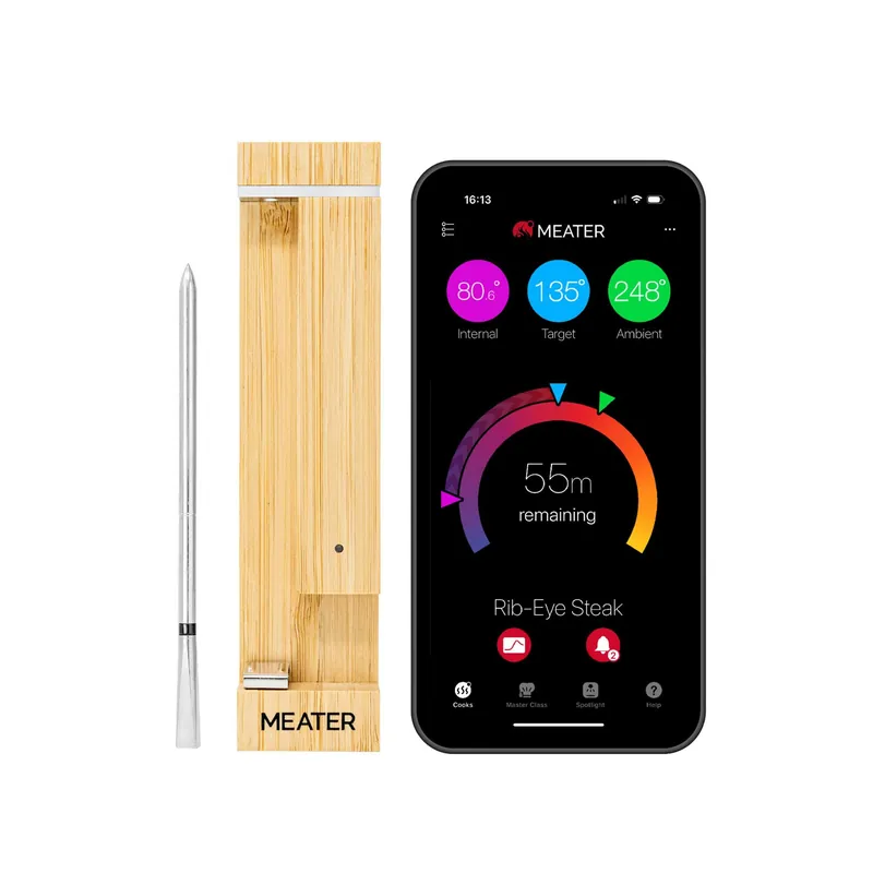 Smart Bluetooth Wireless Meat Thermometer Digital 1000°F Heat Resistance Long Range Certified Accuracy BBQ, Oven, Grill, Smoker, Etc.
