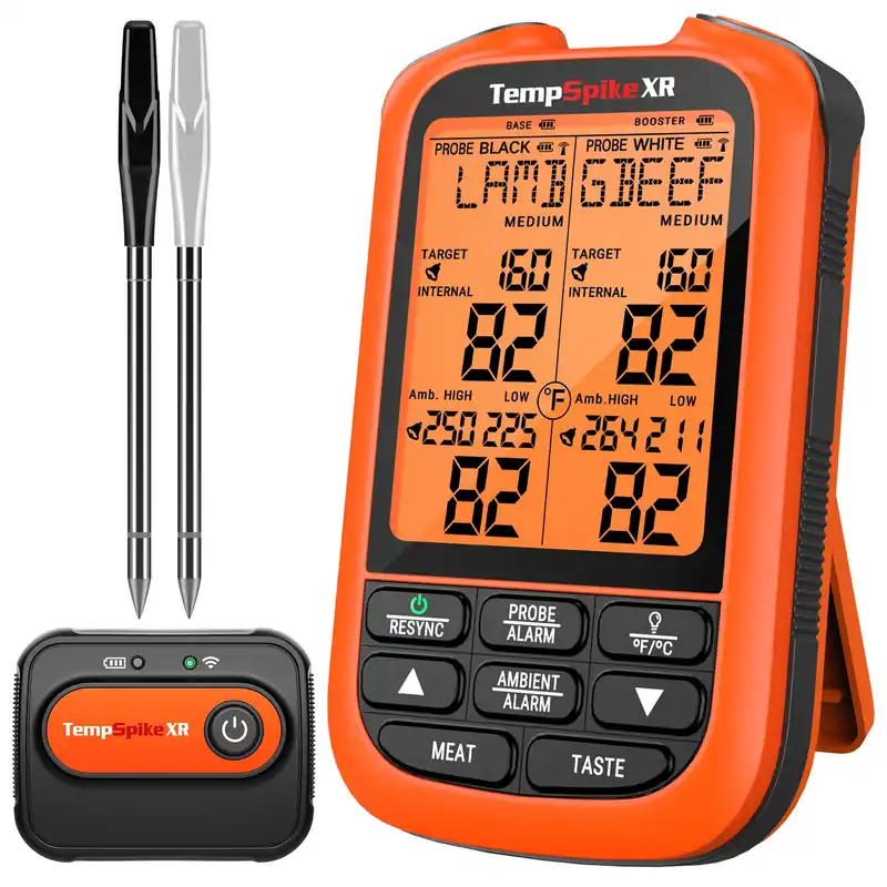 2000FT Wireless Meat Thermometer with 2 Ultra-Thin Wireless Meat Probe, Smart Meat Thermometer Digital Wireless for Rotisserie