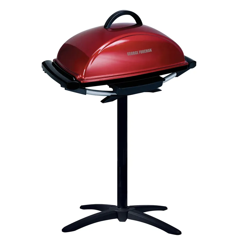 Indoor Outdoor Electric Grill, Non-Stick Grill Griddle Plate, Healthy Grilling Drip Tray Reduces Fat, Portable Barbeque