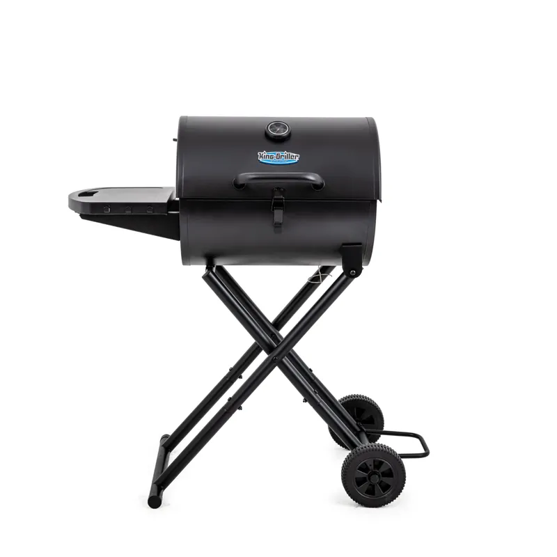 King-Griller Gambler Portable Charcoal Grill in Black