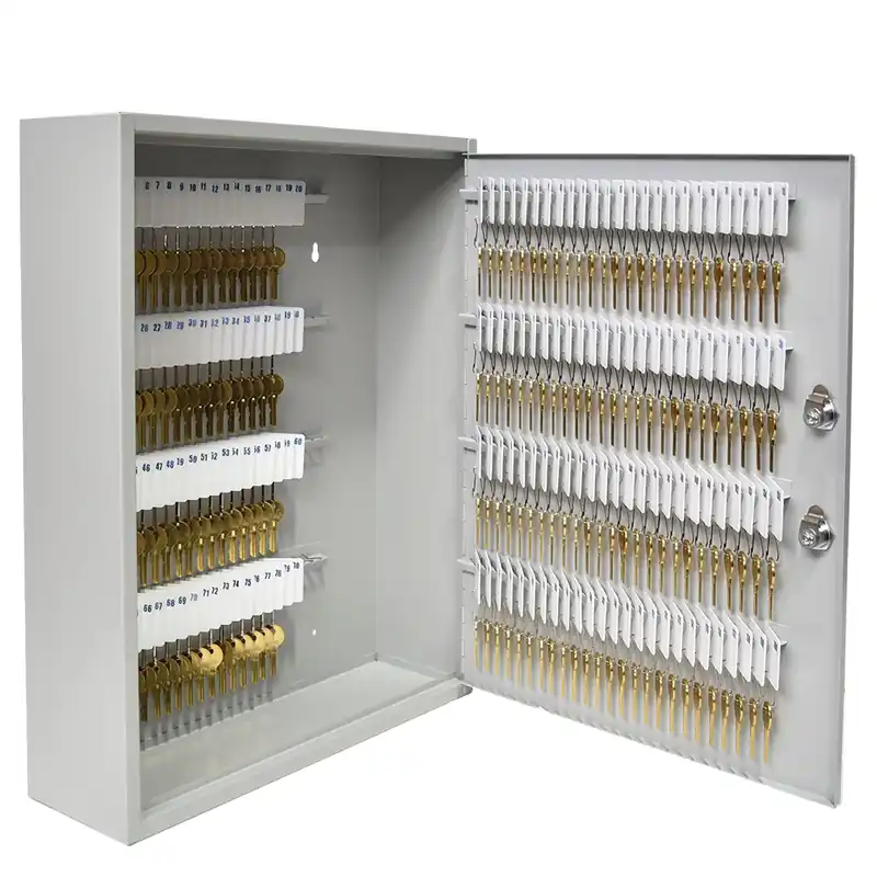 200 Key Cabinet - Dual Lock Control Key Box - Welded 22 Gauge Steel Construction - Scratch Resistant