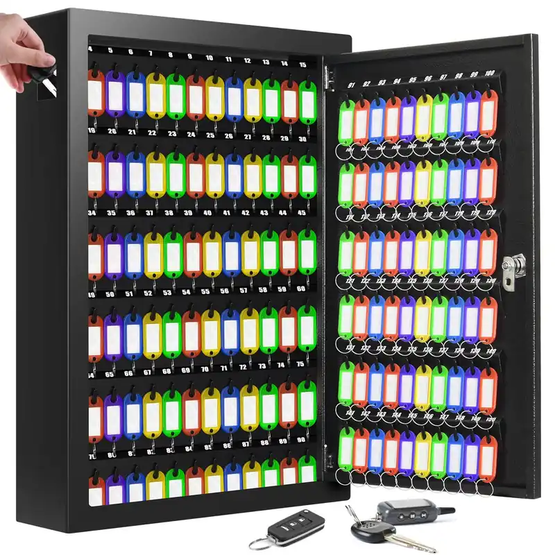 150 Keys Cabinet Organizer Wall Mount, Heavy Duty Key Lock Box Office Key Management & Storage