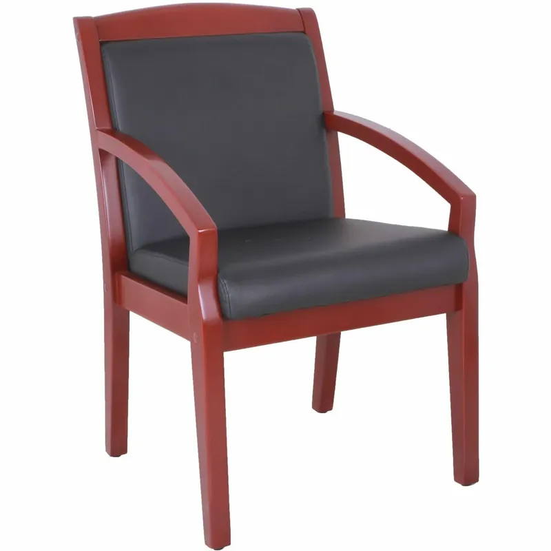 Guest Chair, Wood, 23-1/4-Inch x24-3/8-Inch x34-Inch , Black/Mahogany