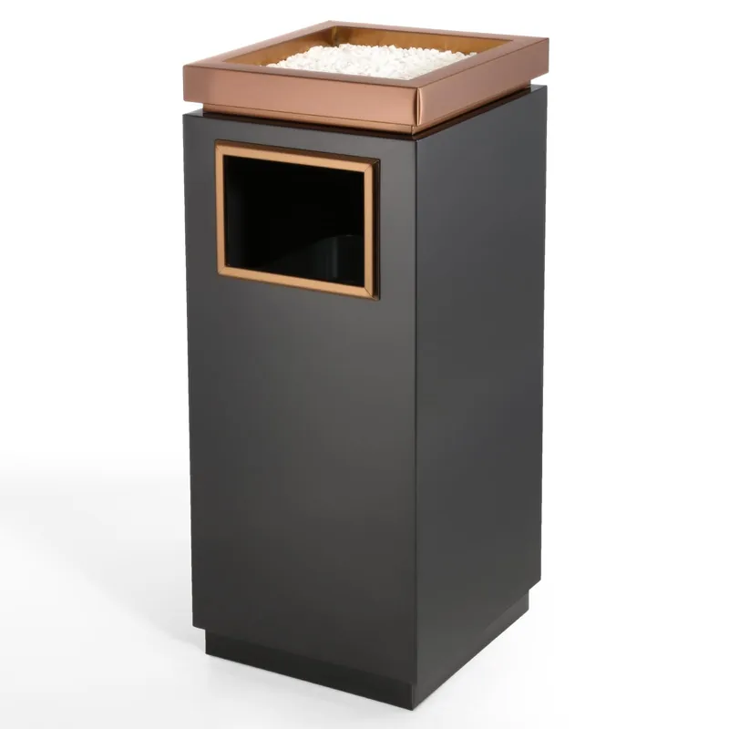 WICHEMI Commercial Outdoor Trash Can, Stainless Steel Indoor Outdoor Trash Can with Lid, Removable Inner Bucket Metal Garbage Can for Home, Office, Restaurant Elevator Entrance - 13 Gallon