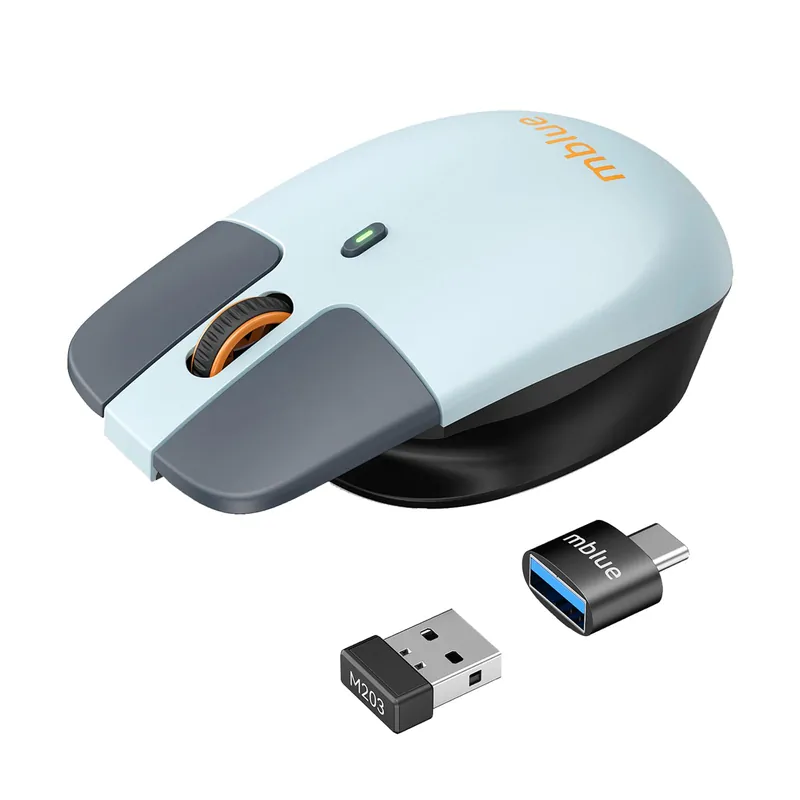 Light Wireless Mouse, Computer Mouse Wireless, Compatible with PC and Mac