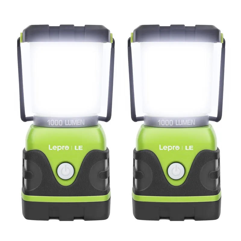 1000LM Battery Powered LED Camping Lantern, Waterproof Tent Light with 4 Light Modes, Camping Essentials