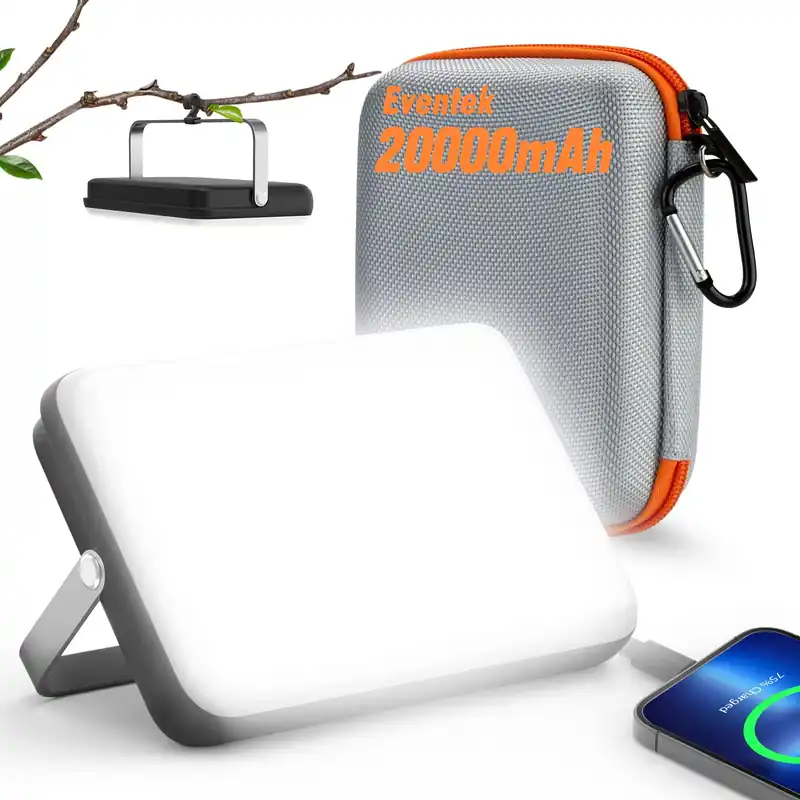 LED Camping Lantern Rechargeable 4000LM, 20000mAh Portable Camping Lights up to 144 Hours & 4 Light Modes