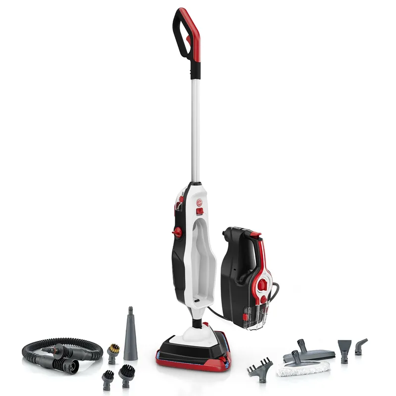 Hoover Steam Complete Pet Steam Mop, with Multi-Purpose Cleaning Tools, for Tile and Hard Floor, Removable Handheld Steamer, Steam Cleaner, WH21000, White