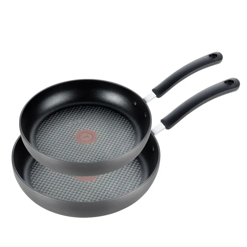 Ultimate Hard Anodized Nonstick Fry Pan Set 2 Piece, 10, 12 Inch, Oven Broiler Safe 400F Grey