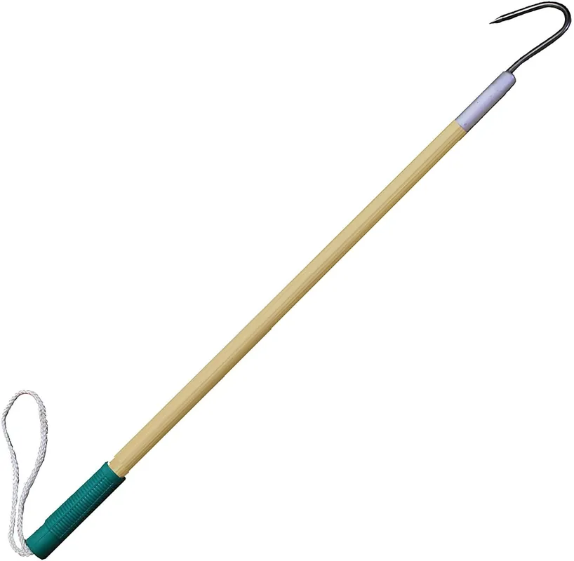 Fishing Hand Gaff Landing Hook (24" Wooden Handle Gaff)