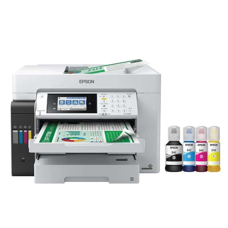 Color All-in-One Supertank Printer with Scanner, Copier, Fax, and
