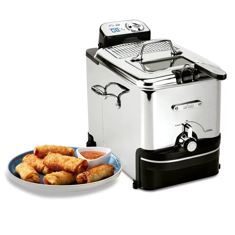 All-Clad Electrics Stainless Steel Deep Fryer with Basket 3.5 Liter Oil Capacity, 2.6 Pound Food Capacity 1700 Watts