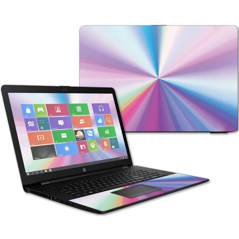 Laptop Skin Compatible with HP 17t Laptop 17.3" (2017) - Rainbow Zoom Protective, Durable, and Unique