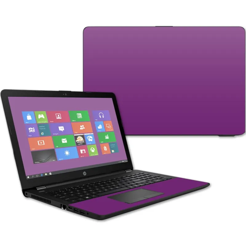Skin Compatible with Hp 15t Laptop 15.6" (2017) - Solid Purple Protective, Durable, and Unique Vinyl Decal Wrap Cover