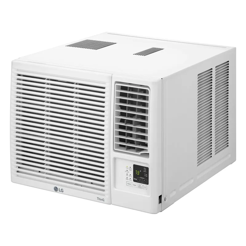 7,600 BTU 115V Programmable Window Air Conditioner with Heater, WiFi, and Remote - White