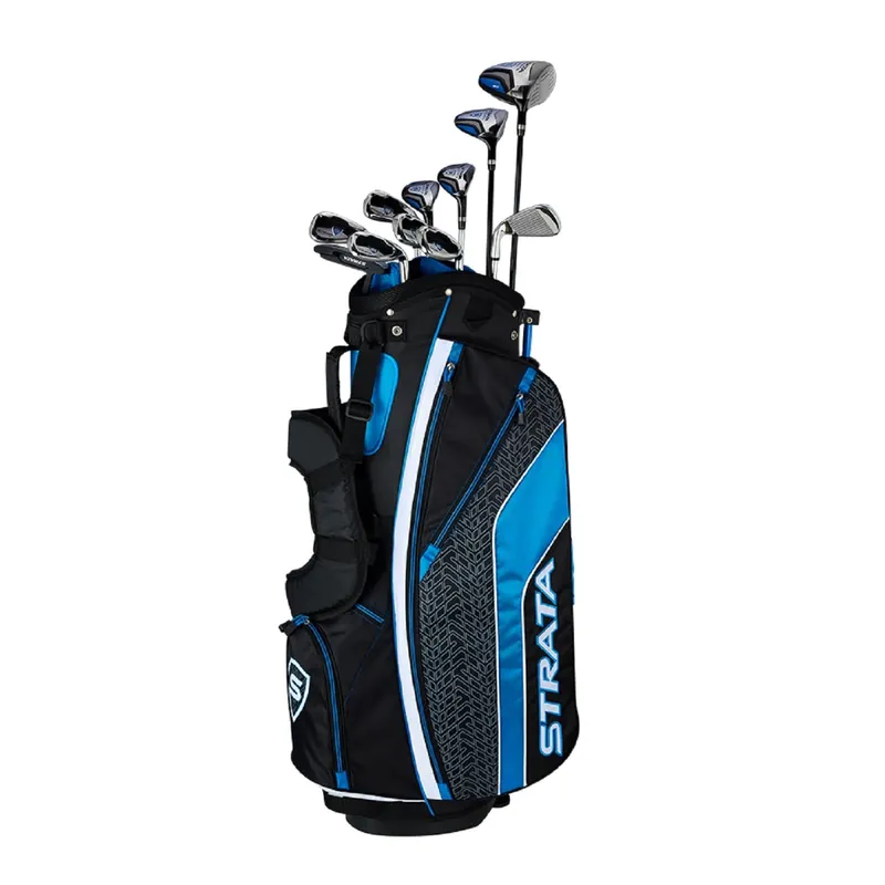 Callaway Golf Men‘s Strata Ultimate Complete Golf Set (16-Piece, Left Hand, Steel) Blue,16 Count(Pack of 1)