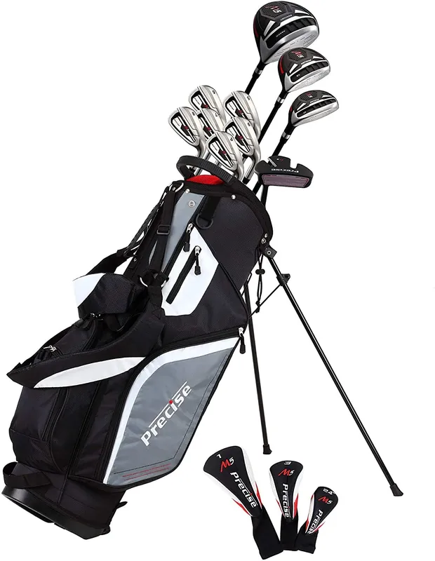 Precise M5 Men‘s Complete Golf Clubs Package Set Includes Titanium Driver (Left Hand Tall Size +1")