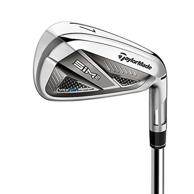 TaylorMade Golf SIM 2 MAX IRON SET MENS RIGHT HAND STEEL REGULAR 5-PW, AW