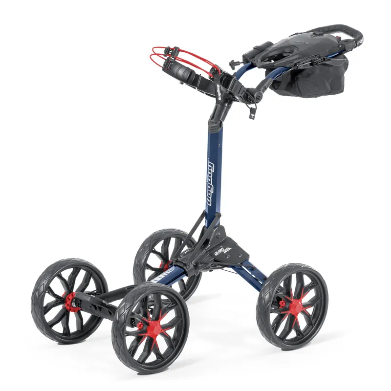 Bag Boy Quad Pro Push Cart, Navy/Red