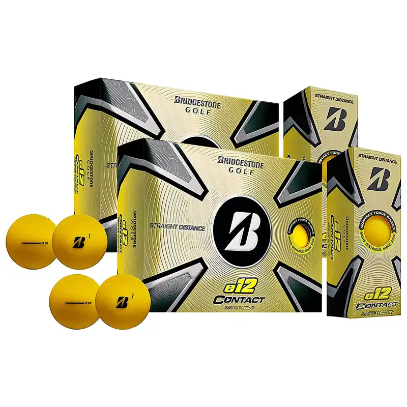 Bridgestone e12 Contact Golf Balls Multi-Packs (Two Dozen, Matte Yellow)