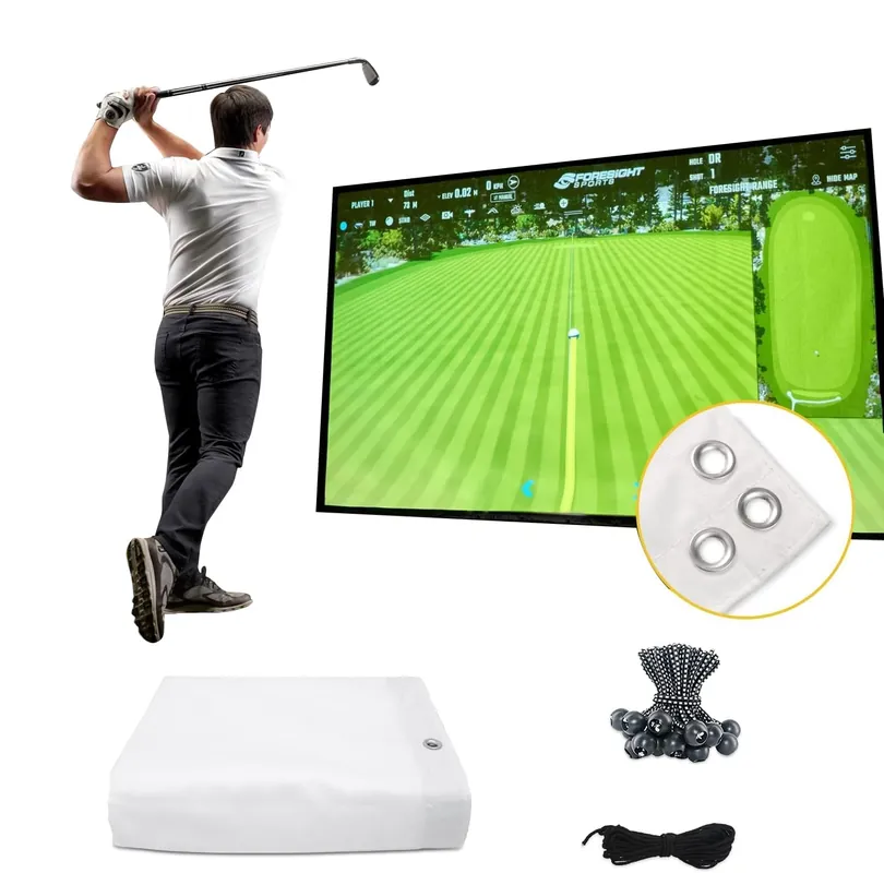 Golf Simulator Impact Screen（118 * 157inch for Golf Training, Indoor Golf Simulators for Home