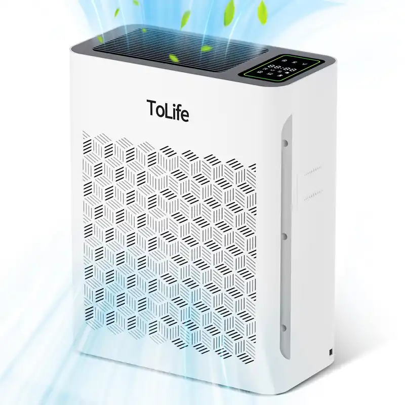 Air Purifiers for Home Large Room Up to 1295 Ft² with PM 2.5 Display Air Quality Sensor, Auto Mode, Timer White