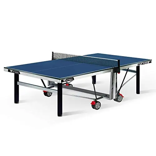 540 ITTF Indoor Table Tennis Table - Folding & Compact - Competition Table - 22mm Chipboard Top - Blue