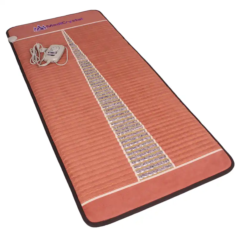 Far Infrared Professional Amethyst Mat 71"L x 32"W - Natural Crystals - Adjustable 86-158°F (30-70°C) FIR Heating Pad
