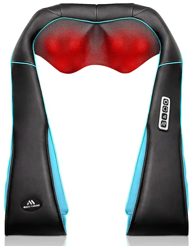 Neck Massager with Heat - Electric Shiatsu Deep Kneading Back Massage for Neck Pain, Shoulder, Waist, Relax