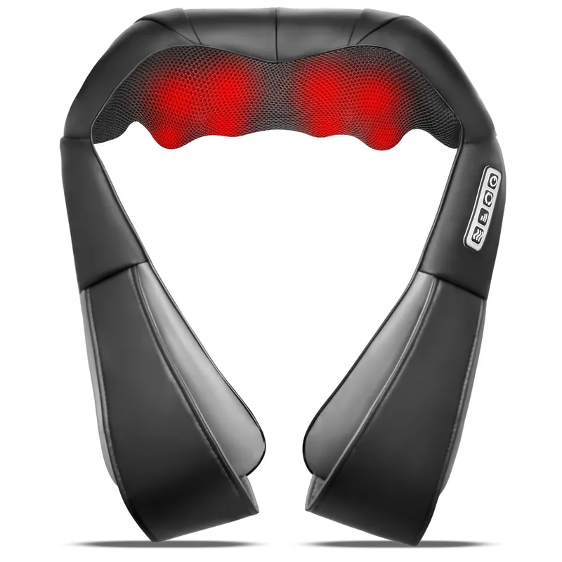 Neck and Back Massager with Heat, Electric Deep Tissue Kneading Neck and Shoulder Massage